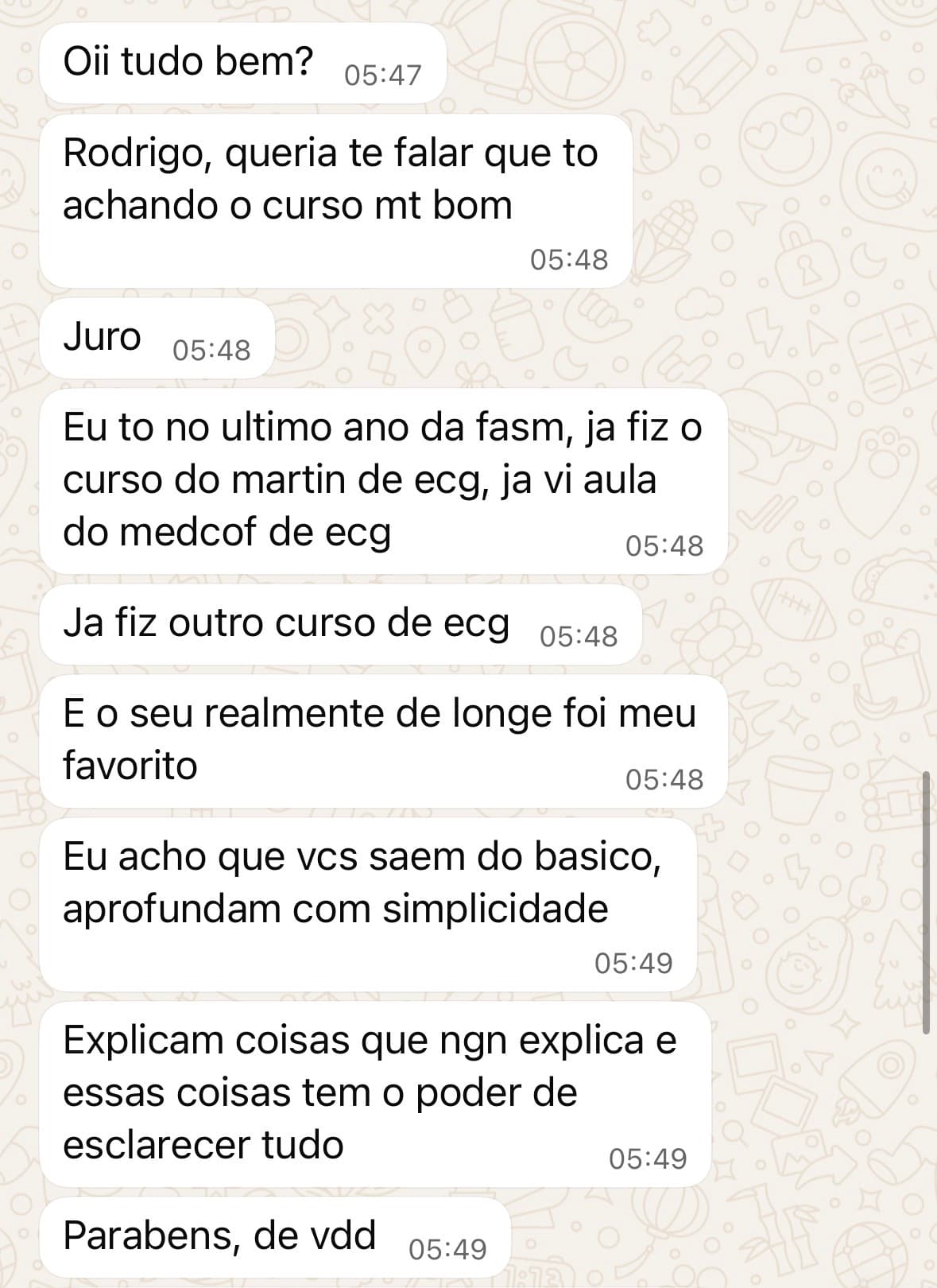 Feedback de aluno