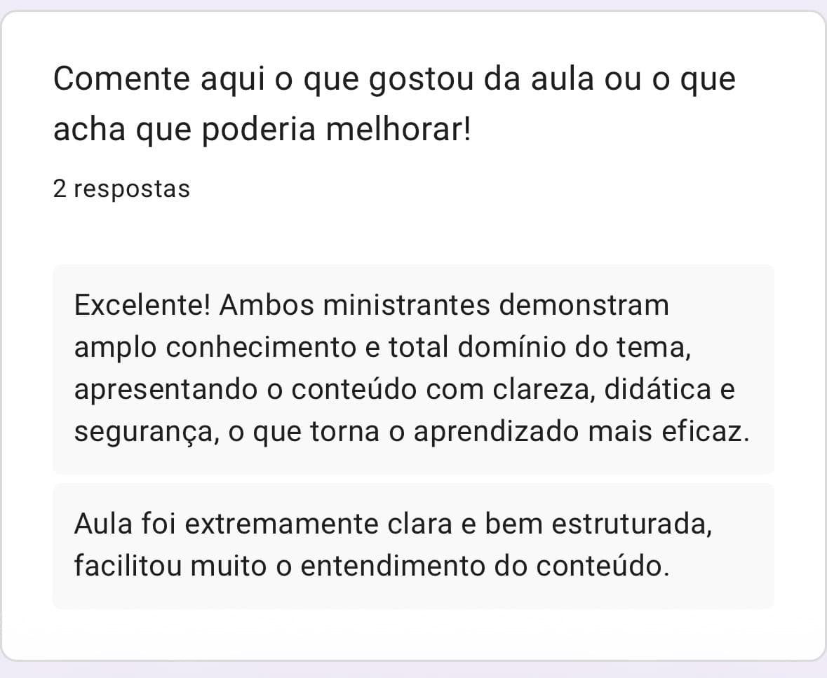 Feedback de aluno